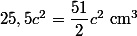 25,5c^2=\dfrac{51}{2}c^2\text{ cm}^3